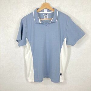 Adidas Climalite Short Sleeve Color Block Polo Top Active Outdoor Tennis Prep XL